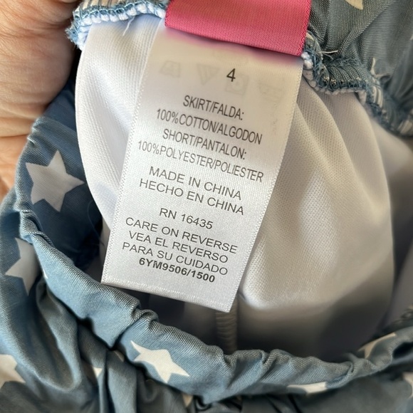 Brand New Disney All-American Minnie Mouse 2-Piece Set Shirt Blue Ruffle Skirt - Picture 10 of 13